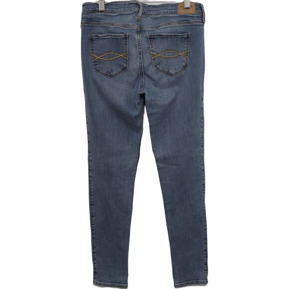 Womens Abercrombie & Fitch Super Skinny Blue Denim Light Wash Jeans Size 4 Short - Picture 2 of 6
